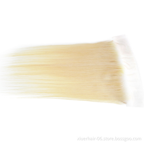 High Quality Swiss Virgin Real 12a Thin Bundles with Transparent 613 hd 13x6 Cuticle Aligned Hair Lace Frontal hd